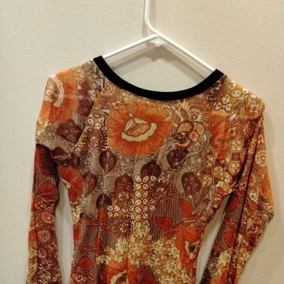 Mesh floral print long sleeve - Picture 6 of 6